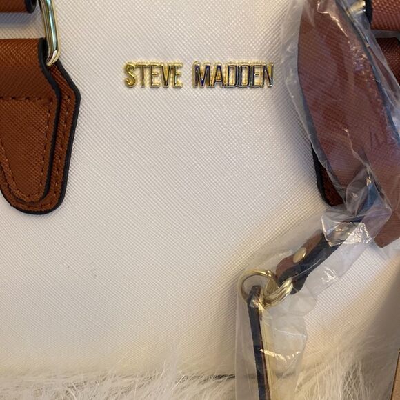 NWT Steve Madden (bfaith2) Crossbody Mini Bag- Cognac/White - Picture 3 of 13